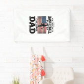 バスケットボールパパ愛国ビンテージ風彫刻Tシャツ 横断幕 (インサイチュ)
