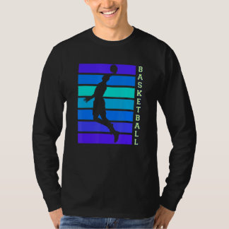 バスケットボールパパ選手ダンキングバスケットボールフープチーム Tシャツ