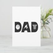 バスケットボールパパ 父の日のバスケットボールギフト   招待状 (スタンド正面)