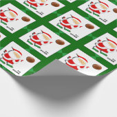 バスケットボールパーソナライズされたのクリスマスプレゼント ラッピングペーパー (角)