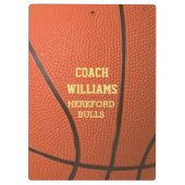 バスケットボールパーソナライズされたの外観 クリップボード (裏面)