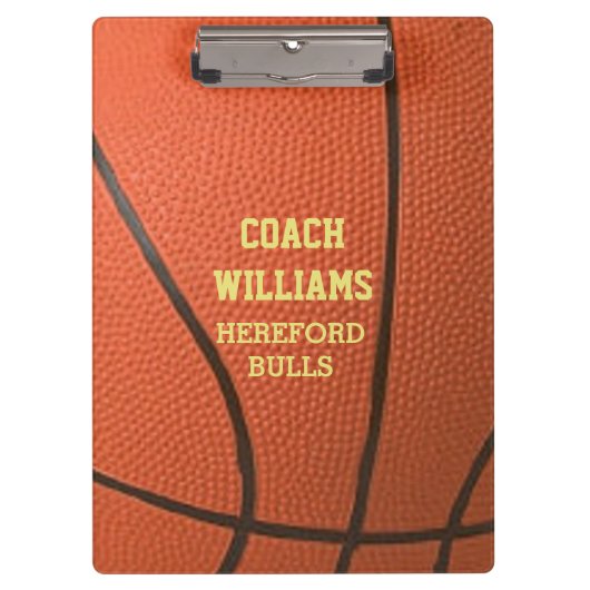バスケットボールパーソナライズされたの外観 クリップボード (正面)