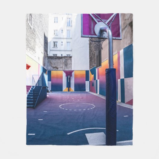 バスケットボールパーソナライズされたの贈り物 フリースブランケット (正面)