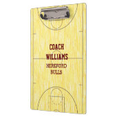 バスケットボールパーソナライズされたコート クリップボード (左)