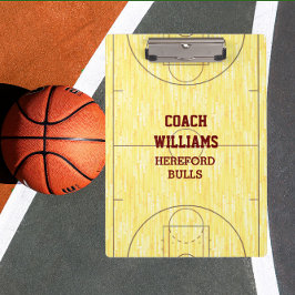 バスケットボールパーソナライズされたコート クリップボード