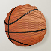 バスケットボールパーソナライズされたスポーツ ラウンドクッション (裏面)