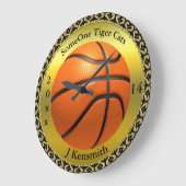 バスケットボールパーソナライズされたチャンピオンズリーグ ラージ壁時計 (傾斜)