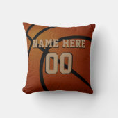 バスケットボールパーソナライズされたチームのギフトとシニア クッション (正面)