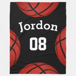 バスケットボールパーソナライズされたチーム名毛布 フリースブランケット
