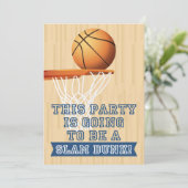 バスケットボールパーソナライズされたバースデーパーティ招待状 招待状 (スタンド正面)