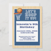 バスケットボールパーソナライズされたバースデーパーティ招待状 招待状 (裏面)