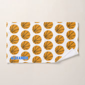 バスケットボールパーソナライズされたボールパターンの子供 バスタオルセット (ハンドタオル)