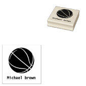 バスケットボールパーソナライズされた名 ラバースタンプ (押印)