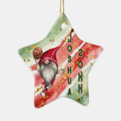 バスケットボールパーソナライズされた格言クリスマス セラミックオーナメント (右)