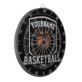 バスケットボールパーソナライズされた選手の名前スラムダンクチーム ダーツボード (正面左)