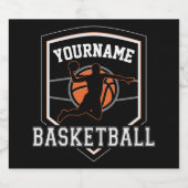 バスケットボールパーソナライズされた選手の名前スラムダンクチーム ビールラベル (シングルラベル)