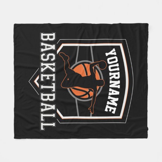 バスケットボールパーソナライズされた選手の名前スラムダンクチーム フリースブランケット (正面(横))