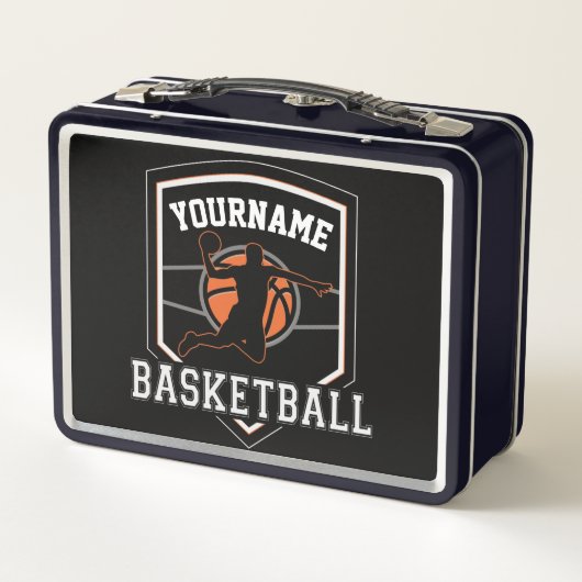 バスケットボールパーソナライズされた選手の名前スラムダンクチーム メタルランチボックス (裏面)