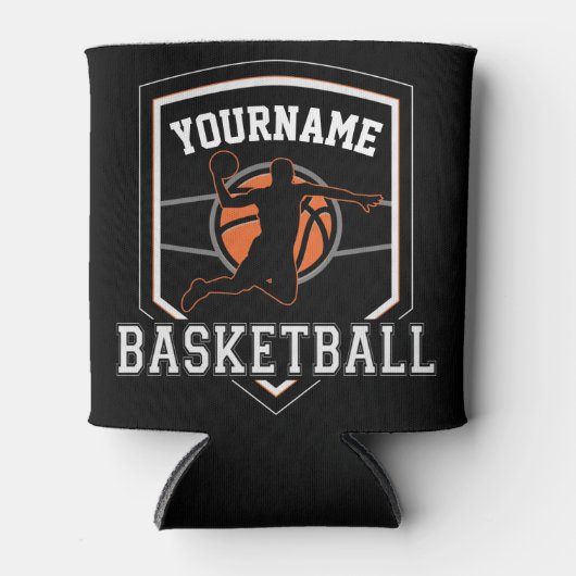 バスケットボールパーソナライズされた選手の名前スラムダンクチーム 缶クーラー (正面)