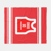 バスケットボールパーソナライズされた選手のTシャツ フリースブランケット (正面(横))