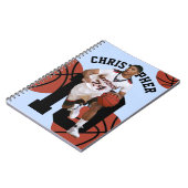 バスケットボールパーソナライズされた選手 ノートブック (左側)