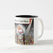 バスケットボールパーソナライズされた選手 – 男性の漫画 ツートーンマグカップ (正面右)