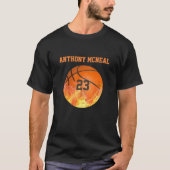 バスケットボールパーソナライズされた選手 Tシャツ (正面)
