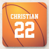 バスケットボールパーソナライズされた コースター (正面)