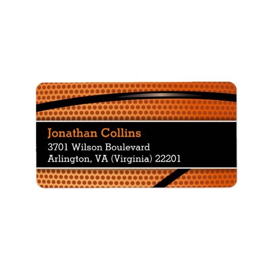 バスケットボールパーソナライズされた |スポーツ ラベル (正面)