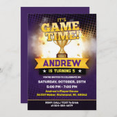 バスケットボールパーソナルバースデー招待スポーツ 招待状 (正面/裏面)