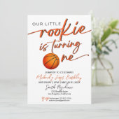 バスケットボールパーティの招待状ルーキーイヤー 招待状 (スタンド正面)