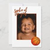 バスケットボールパーティの招待状ルーキーイヤー 招待状 (裏面)