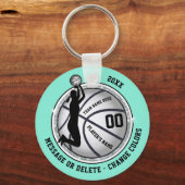 バスケットボールパーティーが女の子に好意を与え、色を変える キーホルダー (正面)