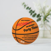 バスケットボールパーティーの招待状 招待状 (スタンド正面)