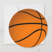 バスケットボールパーティーの招待状 招待状 (裏面)