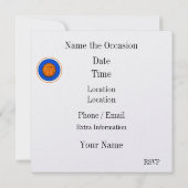 バスケットボールパーティーの招待状 招待状 (裏面)