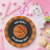 バスケットボールパーティーケーキディナープレート パーソナライズされた ペーパープレート (パーティー)