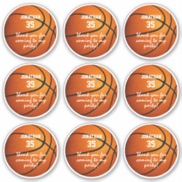 バスケットボールパーティースポーツ優秀選手の9組 シール