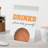 バスケットボールパーティードリンク誕生日またはシャワー用の看板 台座サイン (インサイチュ)