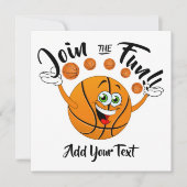 バスケットボールパーティー招待状 招待状 (正面)