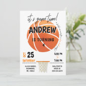 バスケットボールパーティー招待状 誕生日 招待状 (スタンド正面)