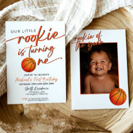 バスケットボールパーティー招待　バスケットボール一年生 招待状