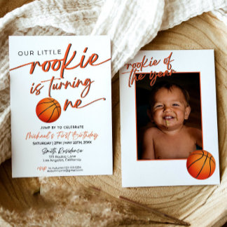 バスケットボールパーティー招待　バスケットボール一年生 招待状