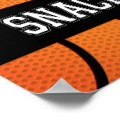 バスケットボールパーティー軽食サインプリント ポスター (角)