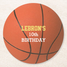 バスケットボールパーティー ラウンドペーパーコースター