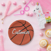 バスケットボールパーティー/宴会カスタムチーム名スポーツ ペーパープレート (パーティー)