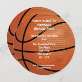 バスケットボールパーティー 招待状 (正面/裏面)