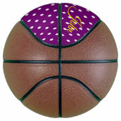 バスケットボールパープル水玉模様 バスケットボール (右)