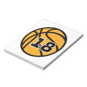 バスケットボールフお気に入りのァンジャージー番号#18 ノートパッド (回転)