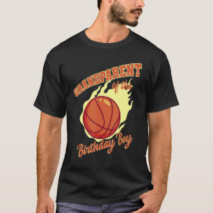 バスケットボールファミリー誕生日の祖父母 Tシャツ